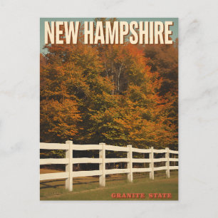 Postal Escenografía de otoño en New Hampshire