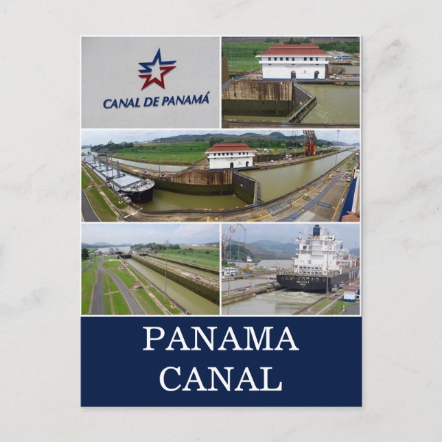 Postal esclusas del canal de panama (Anverso)