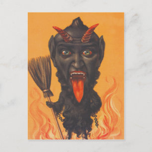Postal Escobas Infierno Cadenas de Krampus
