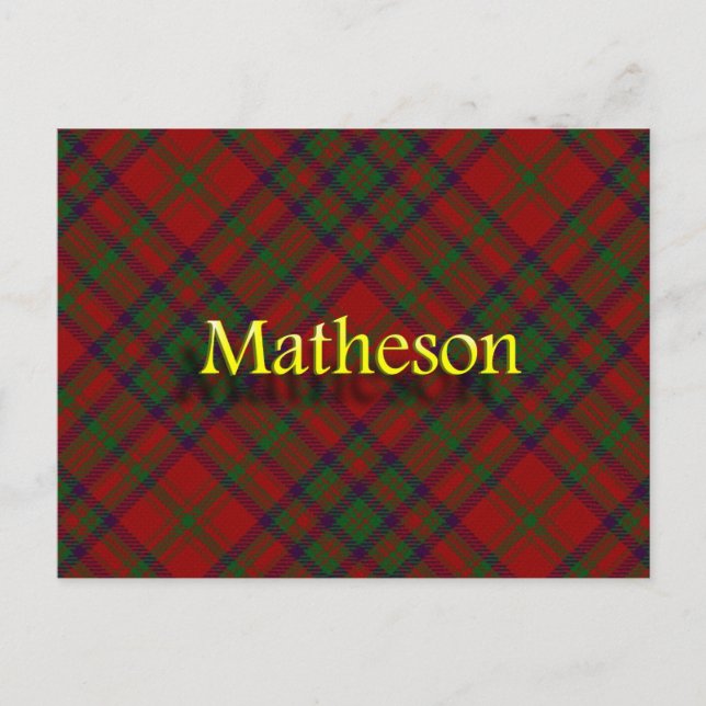 Postal escocesa de Matheson del clan (Anverso)
