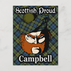 Postal Escocia Campbell Tartan Postcard