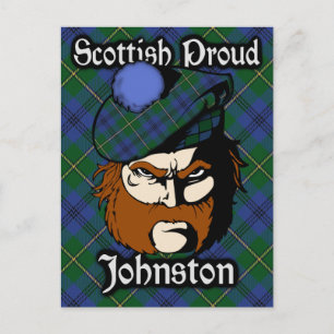 Postal Escocia Clan Johnstone Johnston Tartan Postcard
