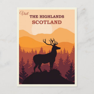 Postal Escocia Highlands escoceses Viajes antiguos