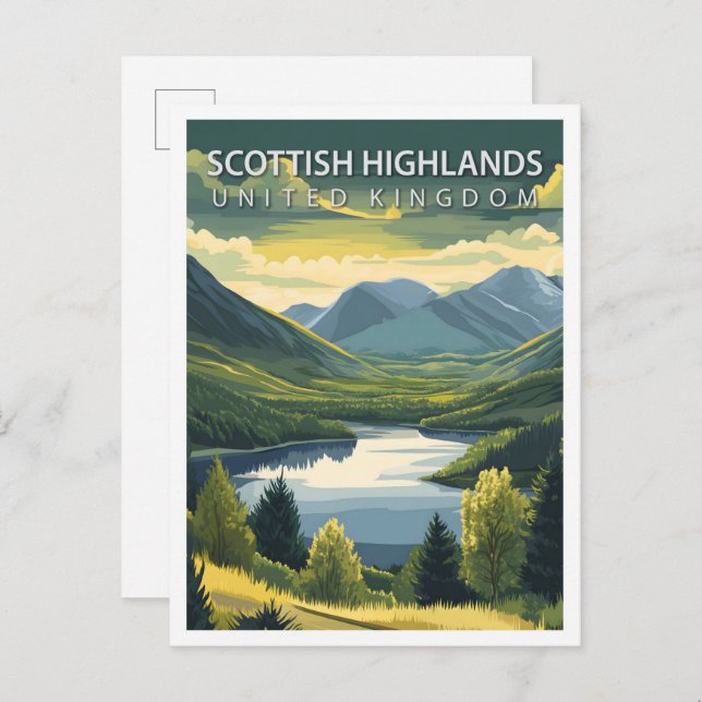 Postal Escocia Highlands Reino Unido Viajes (Anverso / Reverso)