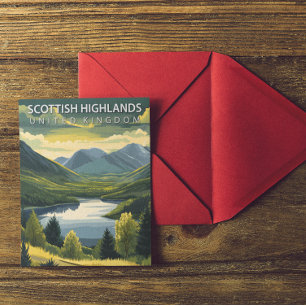 Postal Escocia Highlands Reino Unido Viajes de cosecha