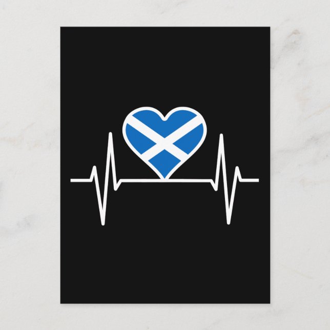 Postal Escocia: latido de la bandera de Escocia (Anverso)