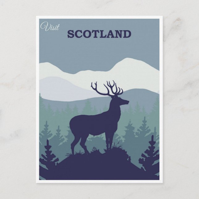 Postal Escocia Paisaje Escocés Antiguo Viaje (Anverso)