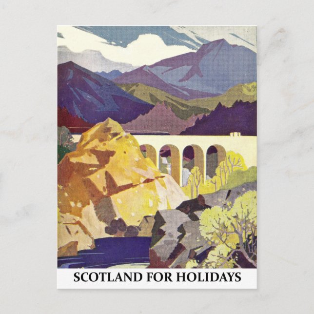 Postal Escocia para vacaciones (Anverso)