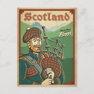 Postal Escocia   Piper de bolsa