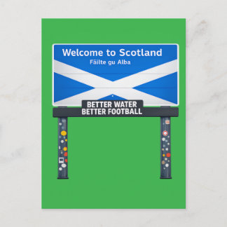Postal Escocia signo visita viaje regalo escocés