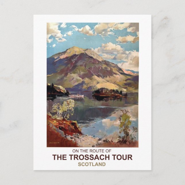 Postal Escocia, tour de Trossach (Anverso)