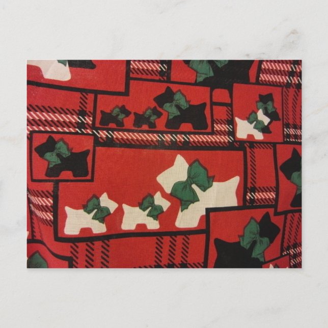 Postal Escocia y westias de plaid (Anverso)