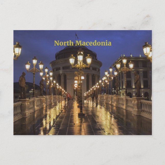 Postal Escopia, Macedonia del Norte (Anverso)