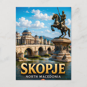 Postal Escopje Macedonia del Norte Capital Balcánica Ruta
