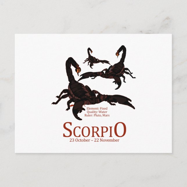 Postal Escorpio (Anverso)