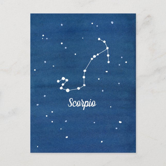 Postal Escorpio Constellation Night Sky Stars (Anverso)