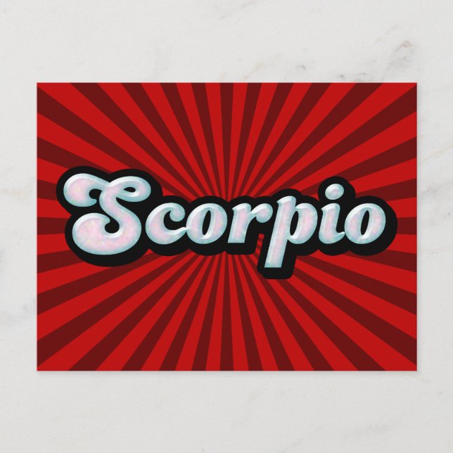 Postal Escorpio retro zodiaco (Anverso)