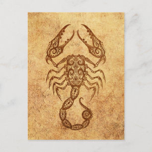 Postal Escorpio Vintage Zodiac
