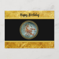 Escorpio Zodiac Astrología diseño de Relieve metal