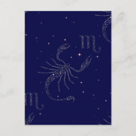 Postal escorpión de estrellas
