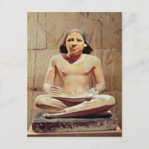 Postal Escriba sentado con las piernas cruzadas