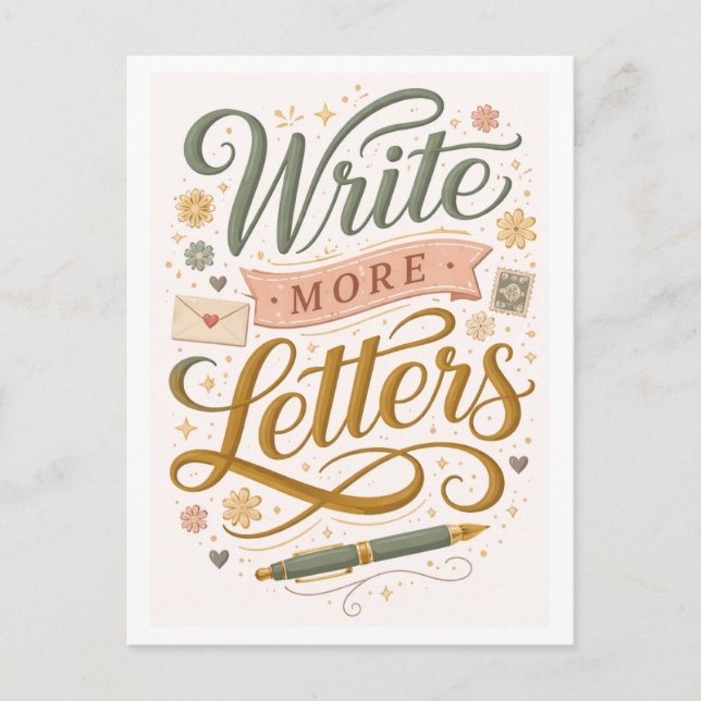 Postal Escribe Más Cartas (Anverso)