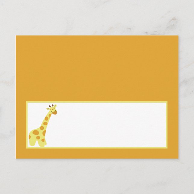 Postal Escribible Place Card Jungle Babies (Anverso)