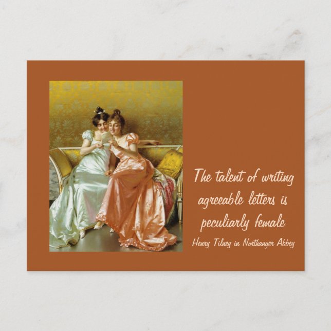 Postal Escribiendo cartas (Anverso)