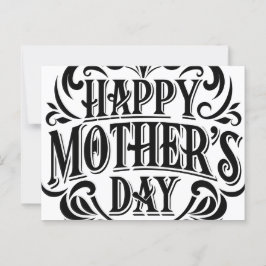 Postal Escribir cartas con brillo para el día de la madre