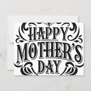 Postal Escribir cartas con brillo para el día de la madre