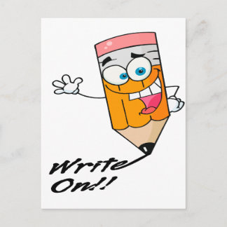 Postal escribir directamente en el personalizado de lápiz