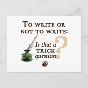 Postal Escribir o no escribir