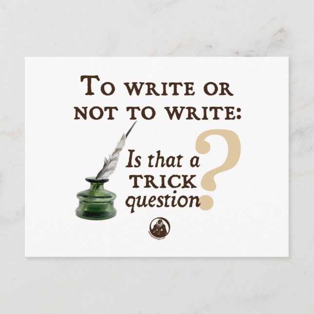 Postal Escribir o no escribir (Anverso)