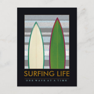 Postal escribir sobre surf