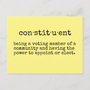 Postal Escribir su representante constituyente