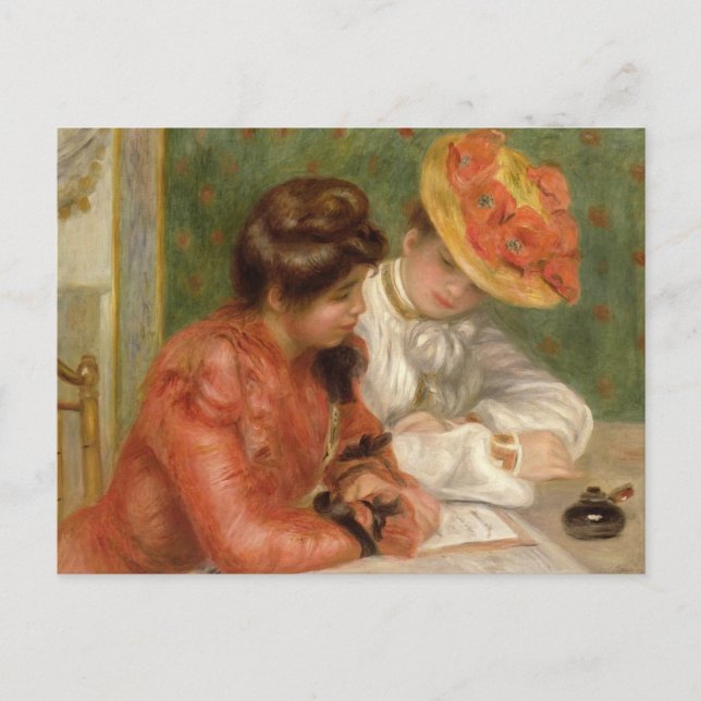 Postal Escritor de cartas de Renoir (Anverso)