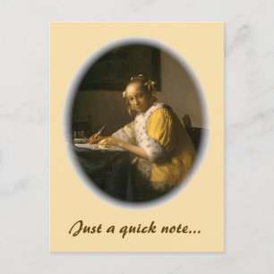 Postal Escritor de cartas de Vermeer