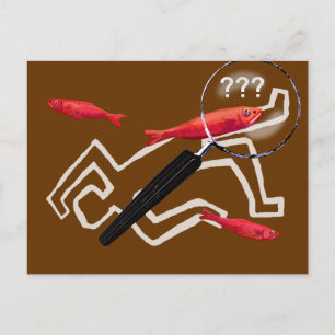 Postal Escritor de crímenes - arenques rojos