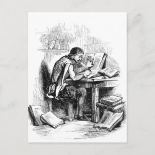 Postal Escritor de libros antiguos autor