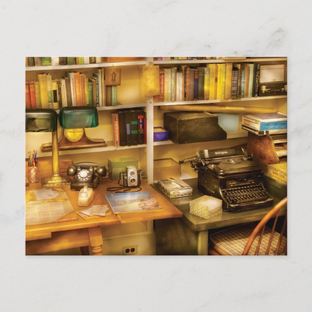 Postal Escritor - El escritorio de un escritor (Anverso)