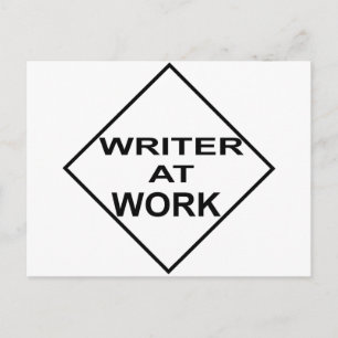 Postal Escritor en el trabajo - Regalo para escritores