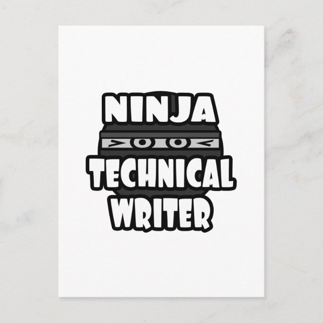 Postal Escritor técnico de Ninja (Anverso)