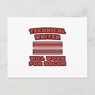 Postal Escritor técnico .. Trabajará Para Bacon