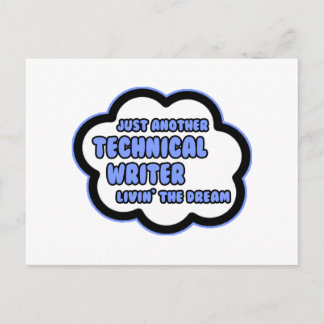 Postal Escritor técnico .. Viviendo el sueño
