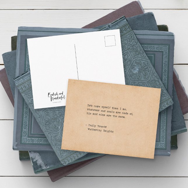 Postal Escritora Emily Bronte Nuestras Almas están Hechas (Subido por el creador)
