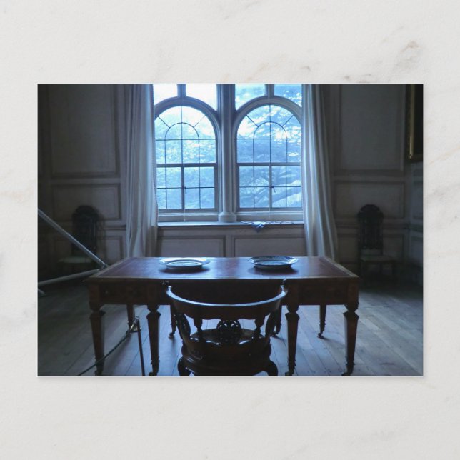 Postal Escritorio de escritura en Sudbury Hall (Anverso)