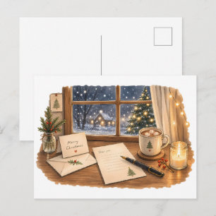 Postal Escritorio para Escribir Cartas de Navidad para Pa