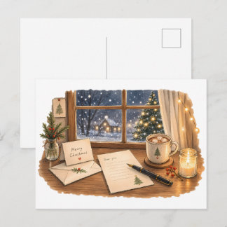 Postal Escritorio para Escribir Cartas de Navidad para Pa