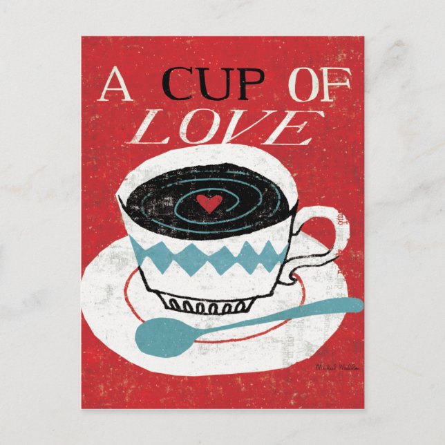 Postal Escritorio vintage - Café (Anverso)