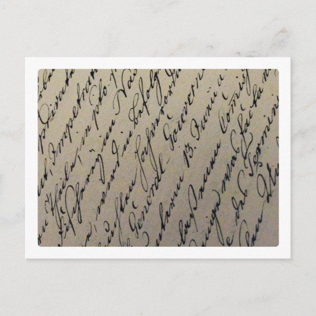 Postal Escritura a la antigua (Anverso)